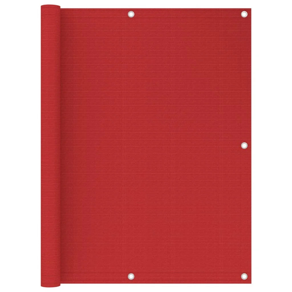 Schermo per balcone schermo per la privacy 120 x 500 cm HDPE rosso 02_0010346