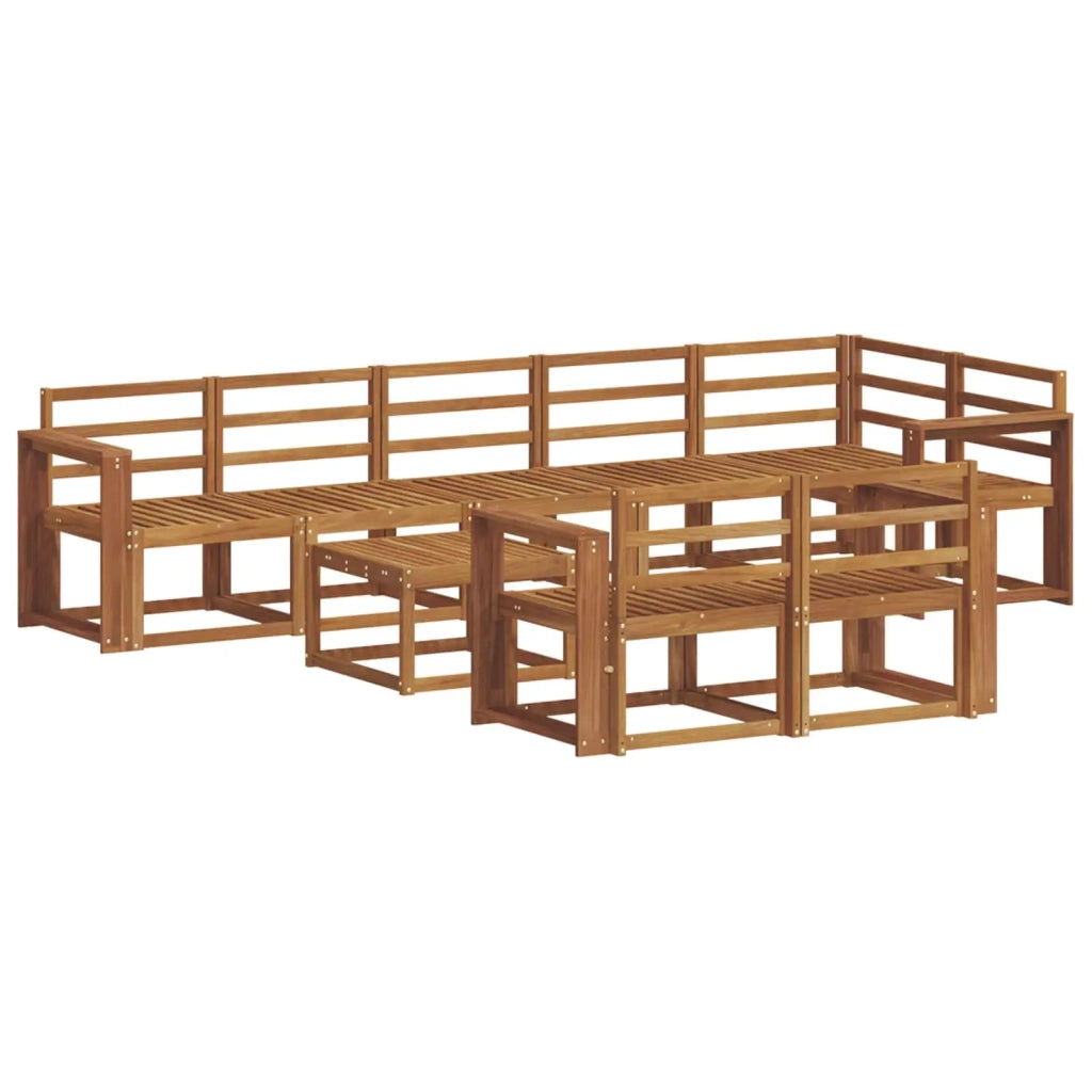 Set di divani da esterno 9 pcs Naturale
