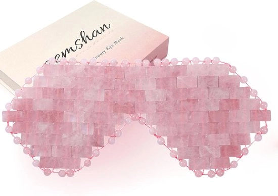 Occhialino per il Sonno e la Relaxazione con Quarzo Rosa - Elimina Rughe, Borse e Dolore di Testa