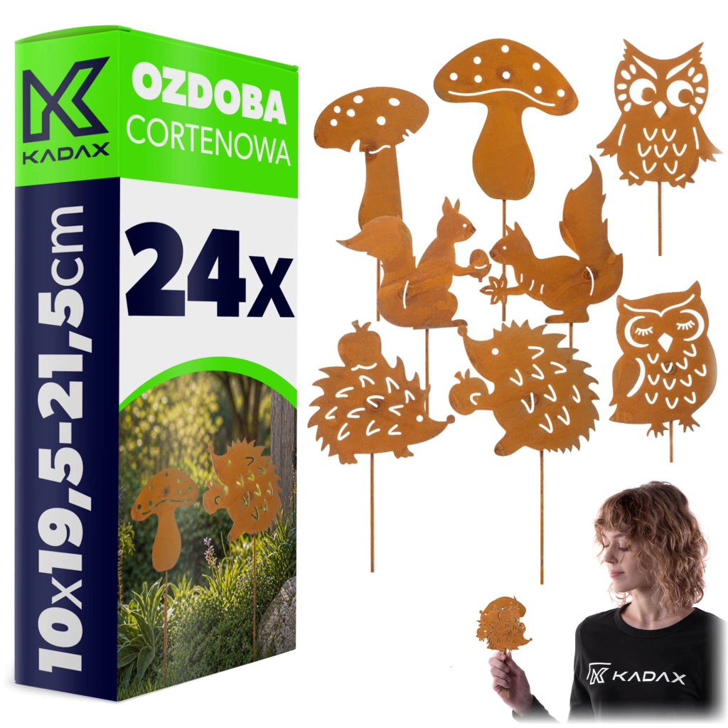 KADAX Ozdoba cortenowa Las P25725 pakiet 3szt K173