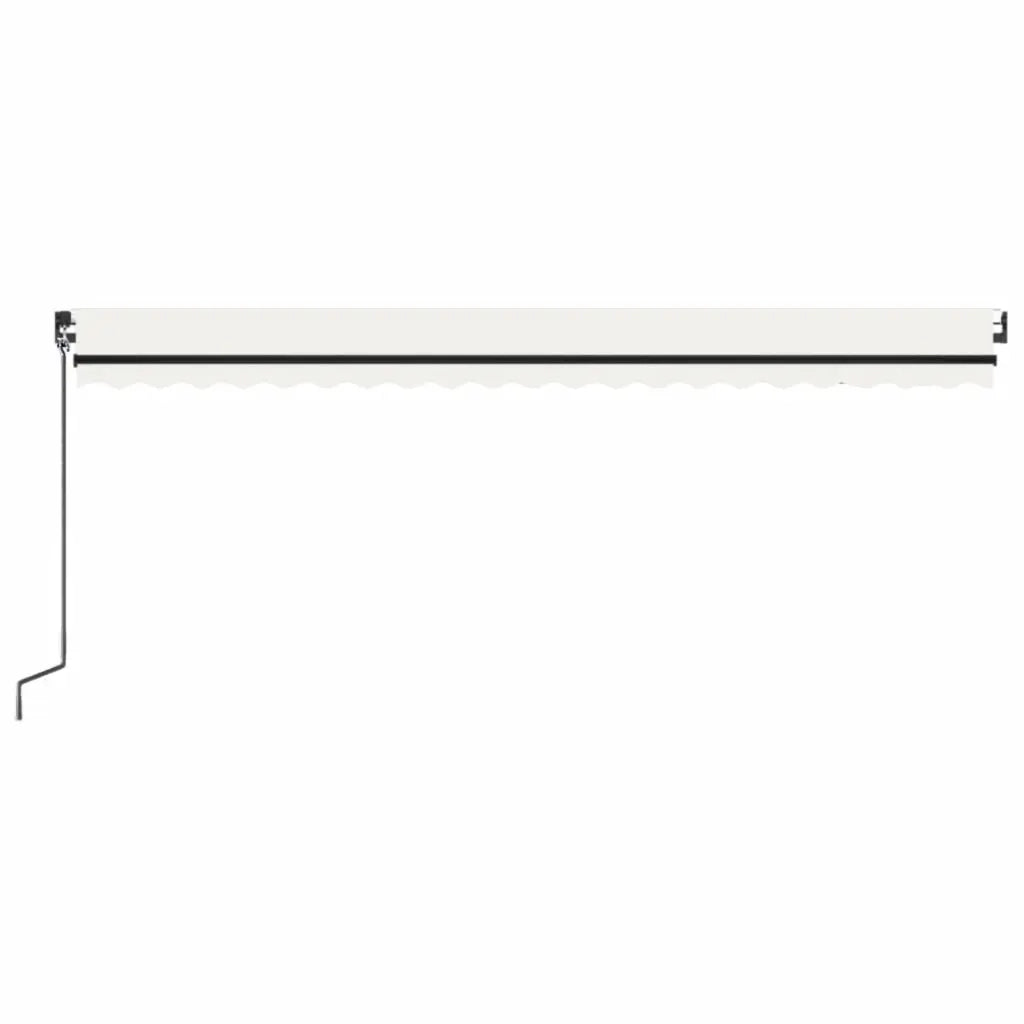 Tenda da Sole Retrattile Manuale LED 500x350 cm Crema cod mxl 54696