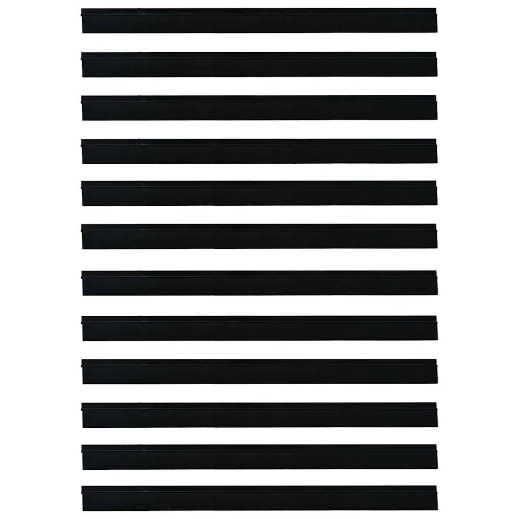 Spazzole per porte autoadesive 12 pcs Nero 100 cm 42019569