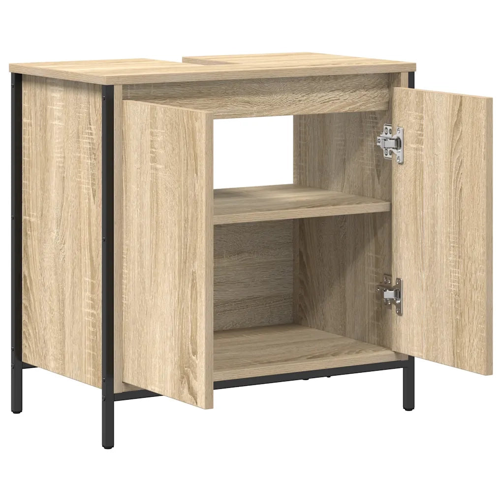 Mobile Lavabo da Bagno-Armadietto da bagno Rovere Sonoma 60x34,5x60 cm