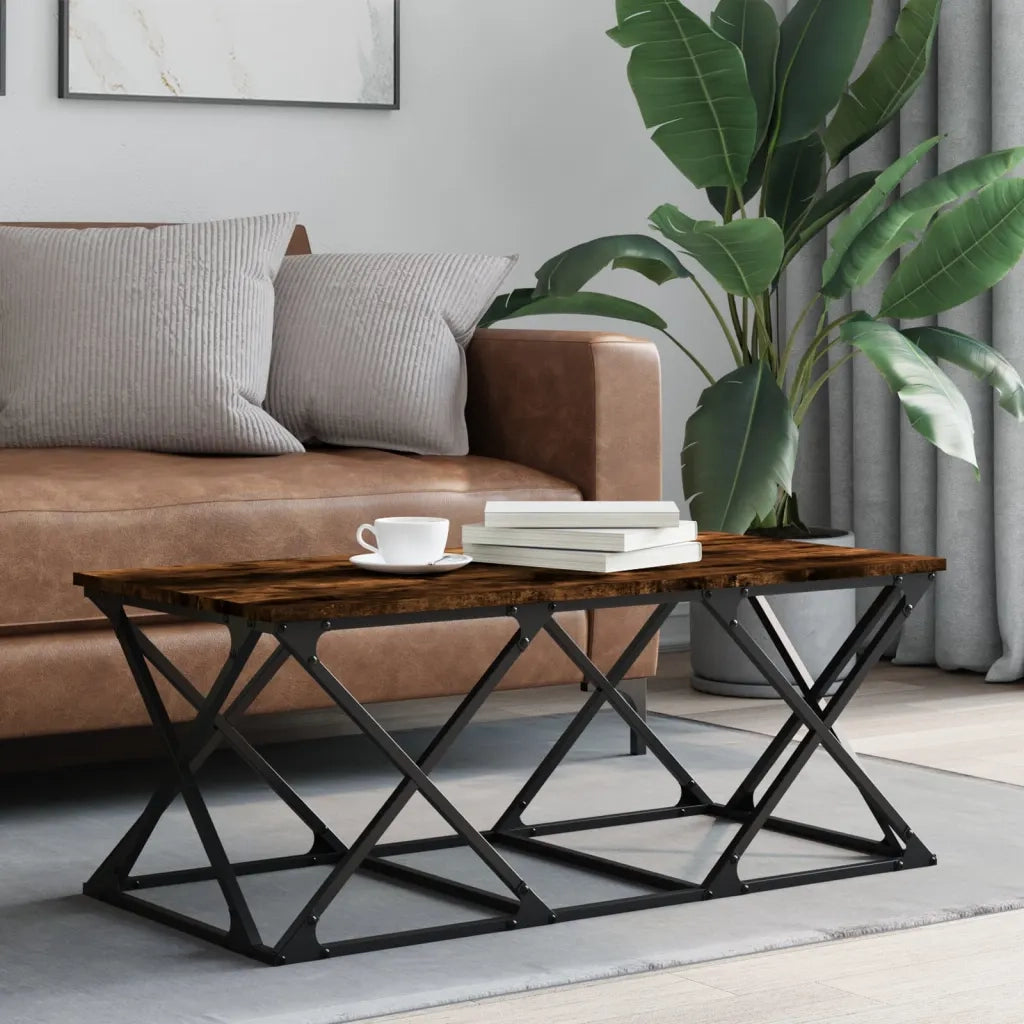 Tavolino da salotto | Tavolino da caff¨¨ | Tavolino da Soggiorno Rovere Fumo 100x49x40 cm Legno Multistrato