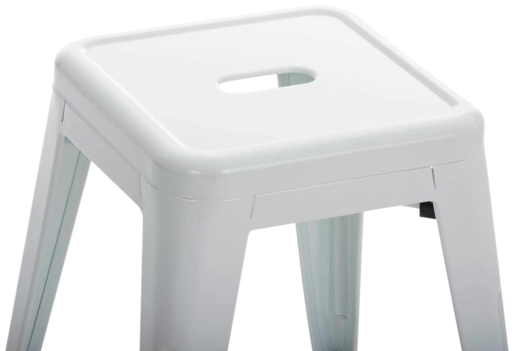 Set 4 Panchetti Impilabili Armin In Metallo bianco
