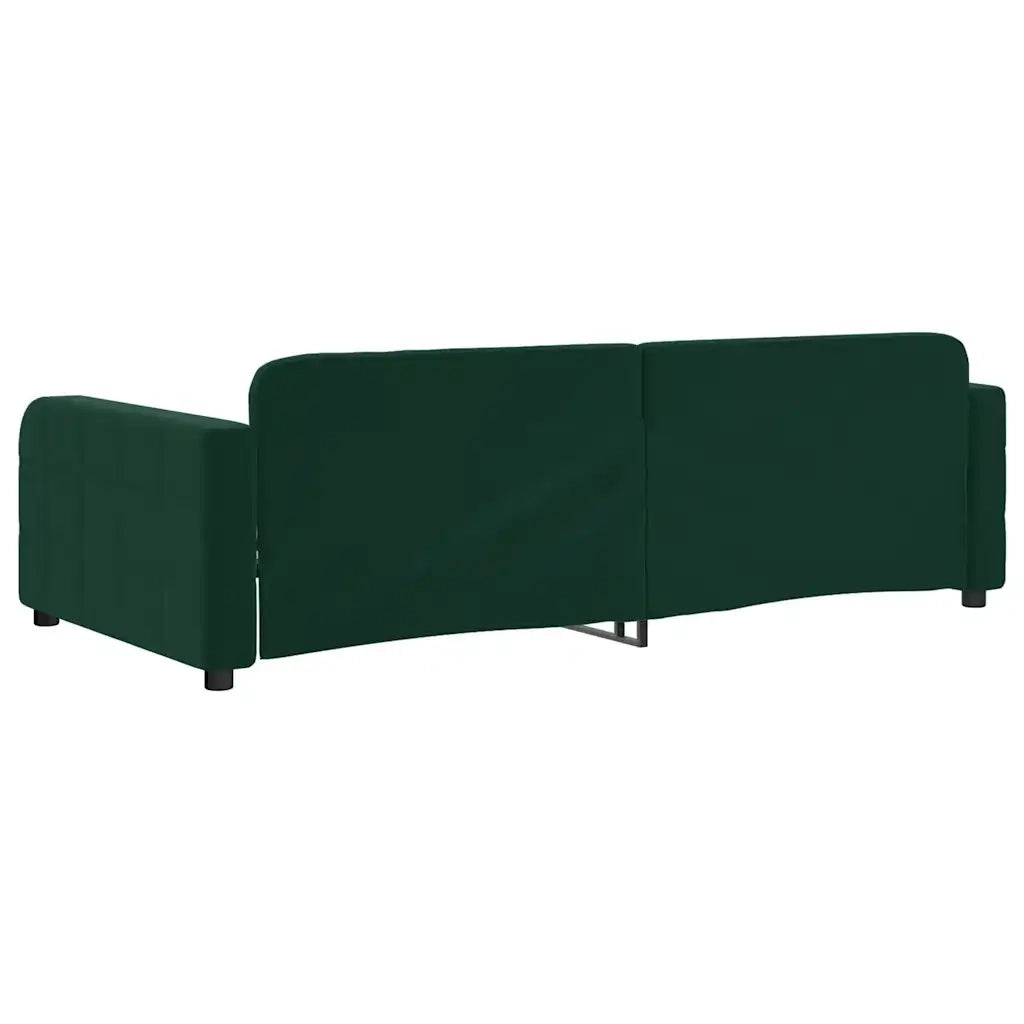 Letto da Giorno Verde Scuro 100x200 cm in Velluto 354067