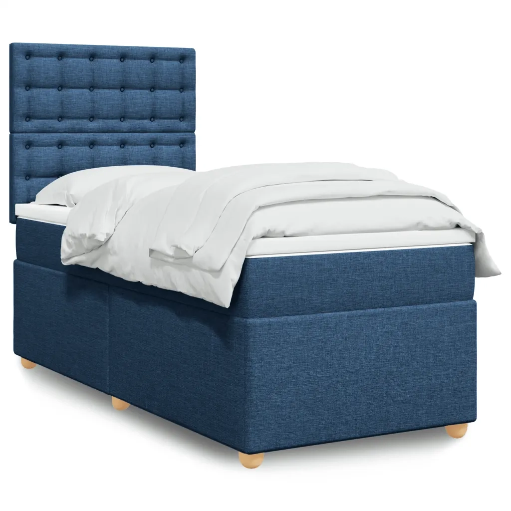 Giroletto a Molle con Materasso Blu 100x200 cm in Tessuto 3291211