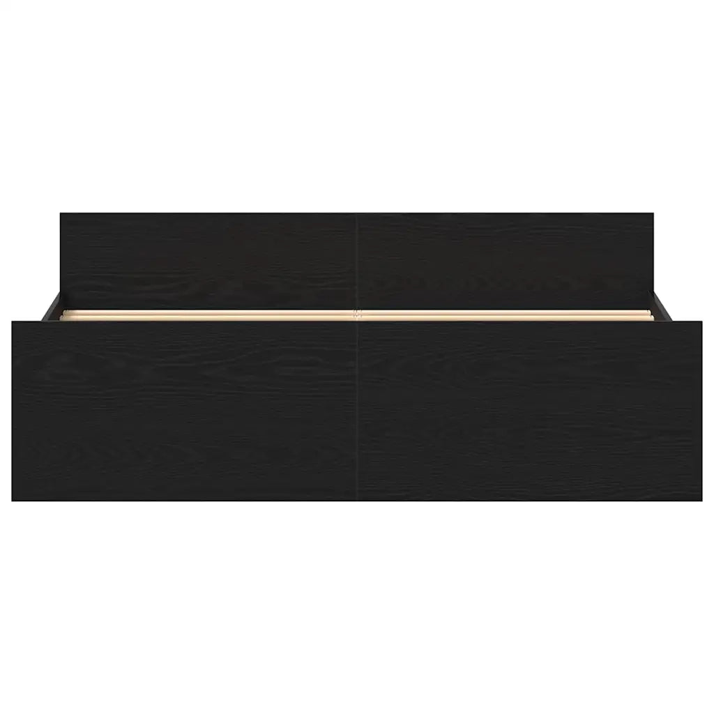 Giroletto senza Materasso Rovere Nero 150x200 cm Truciolato 3329320