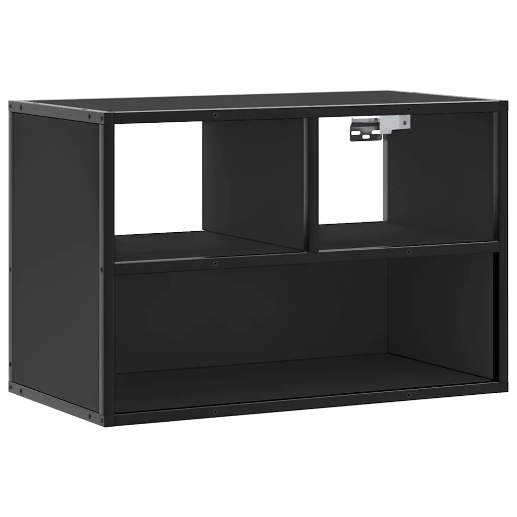 Mobile TV | Armadietto TV | Mobile Porta TV Nero 60x31x39,5cm in Truciolato e Metallo