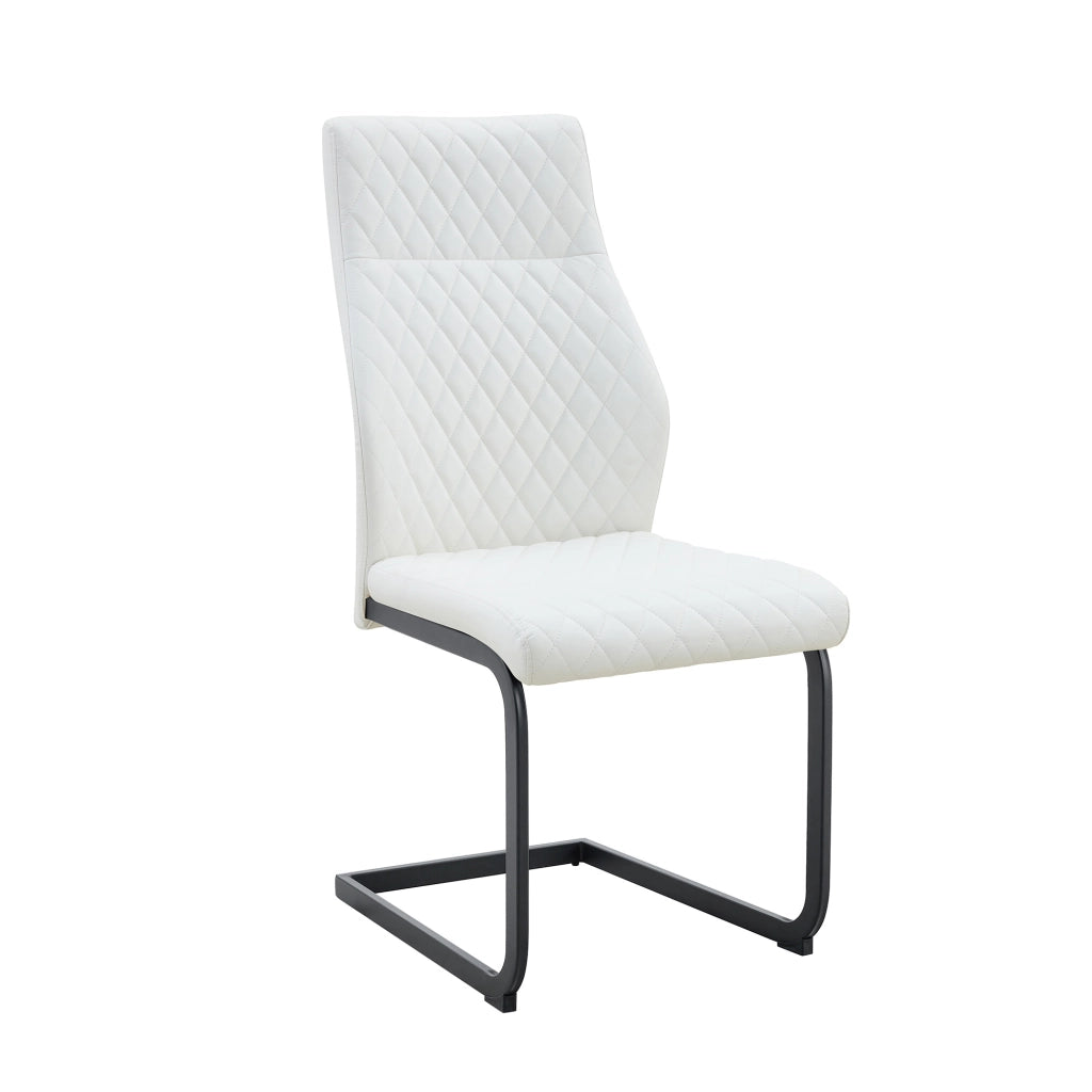 Set tavolo cucina e sedie con 1 tavolo rotondo e 4 sedie in vetro; metallo e PU bianco; nero e trasparente