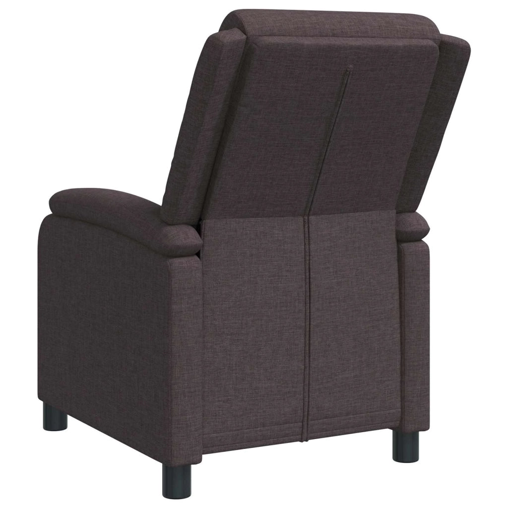 Divano Sedia-Poltrona reclinabile Marrone Scuro Tessuto 609604