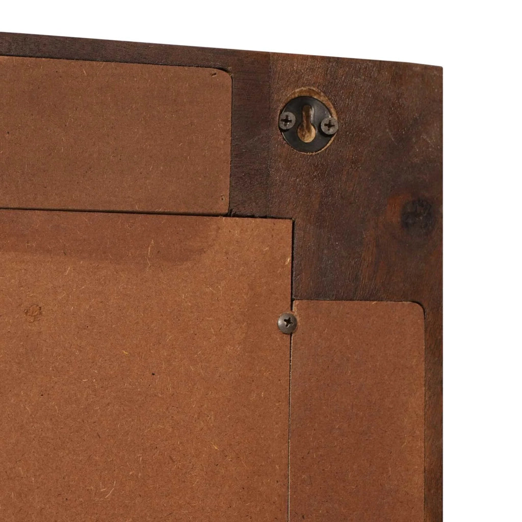 Specchio da bagno Noce 50 x 70 x 2,5 cm Legno di mango massello 4018255