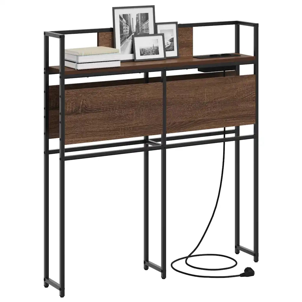 vidaXL Testata contenitore Rovere marrone 90 cm Legno multistrato