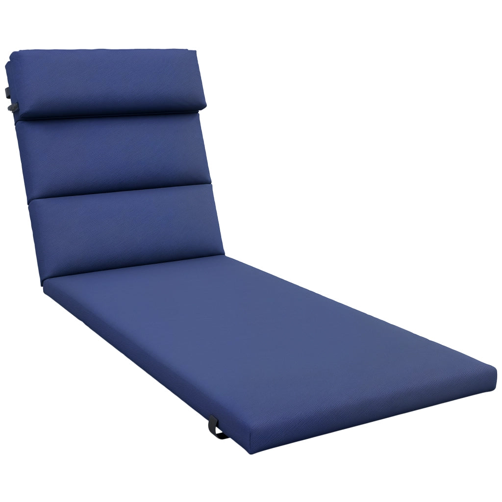 Cuscino per Tumbona in Cotone 196x63x6 cm con Tessuto Idrorepellente ¨C zephmum ¨C Blu Scuro