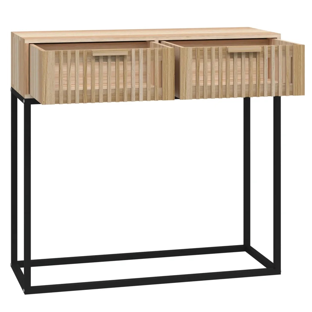 Tavolino Consolle | Tavolo d'Ingresso 80x30x75 cm Legno Multistrato e Ferro