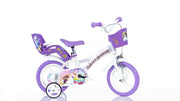 UNICORN ACADEMY 12", bicicletta per bambini, adatta a bambini tra i 3 e i 5 anni, per altezza tra 85 e 105 cm, cestino e