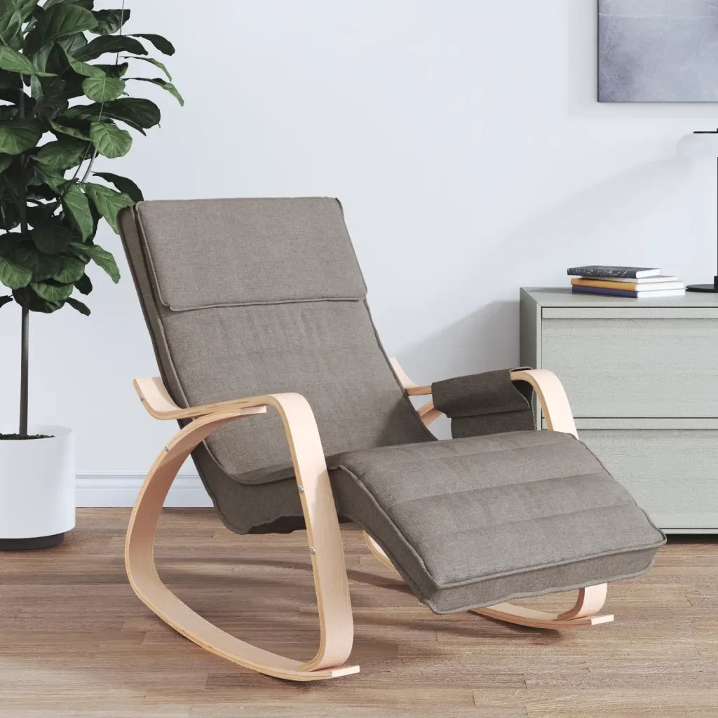 Sedia a Dondolo Tortora in Tessuto CFW3758215