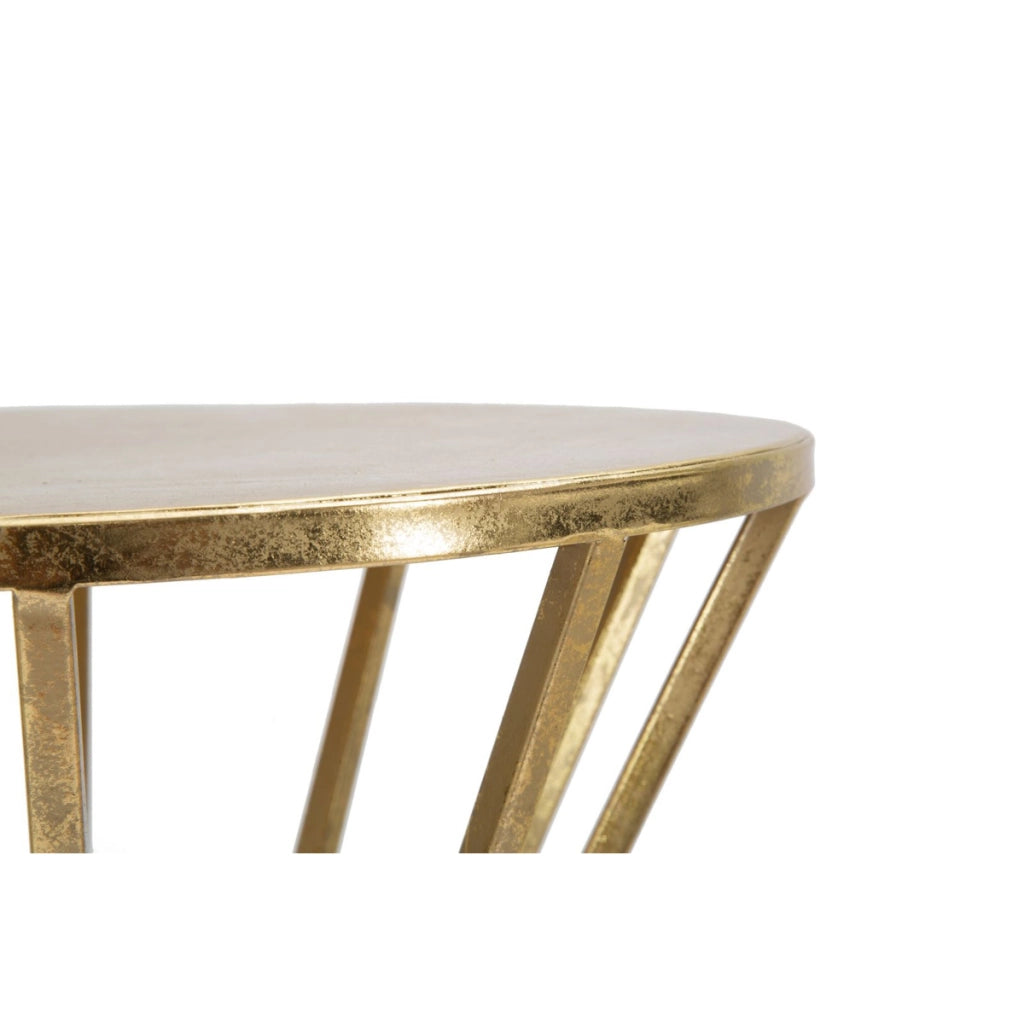 Tavolino VKH519, Oro, Metallo, 38x38x80 cm