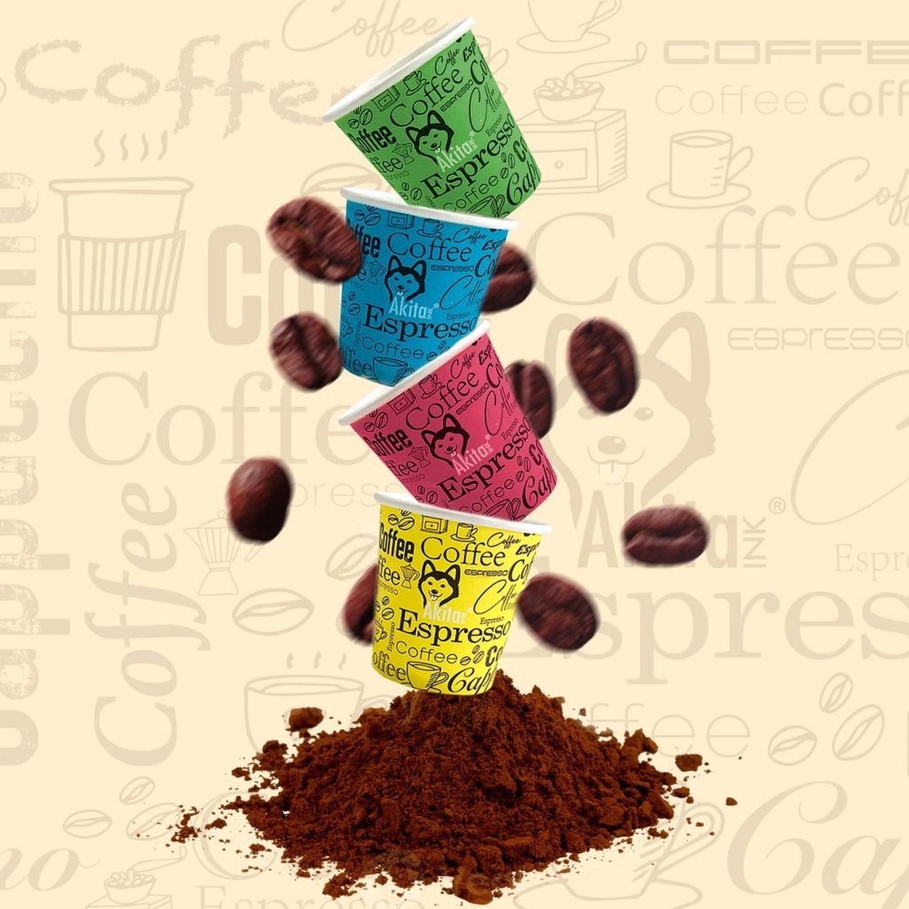 Akitaink Bicchierini Caffe' Carta 75ml con Palette Legno 200pz