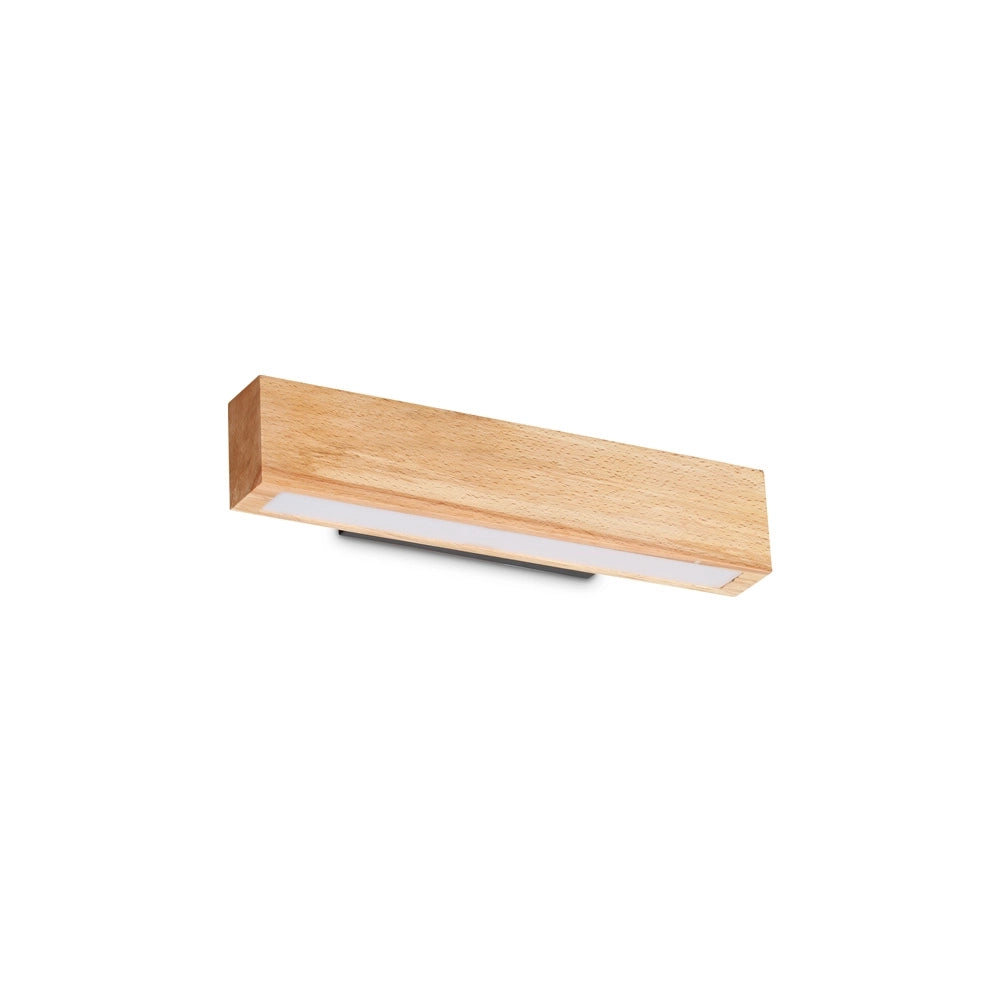 Applique Industrial-Minimal Craft Legno Marrone Led 13W 3000K Luce Calda