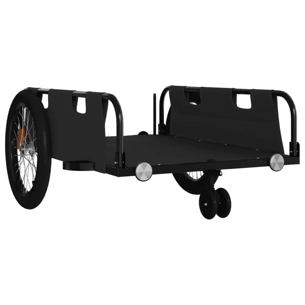 Rimorchio per trasporto biciclette tessuto Oxford ferro nero 02_0044403