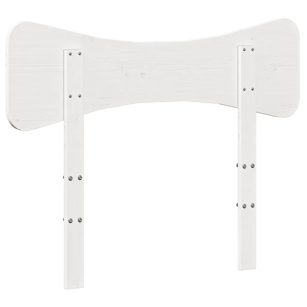 Testiera Bianca 90 cm in Legno Massello di Pino