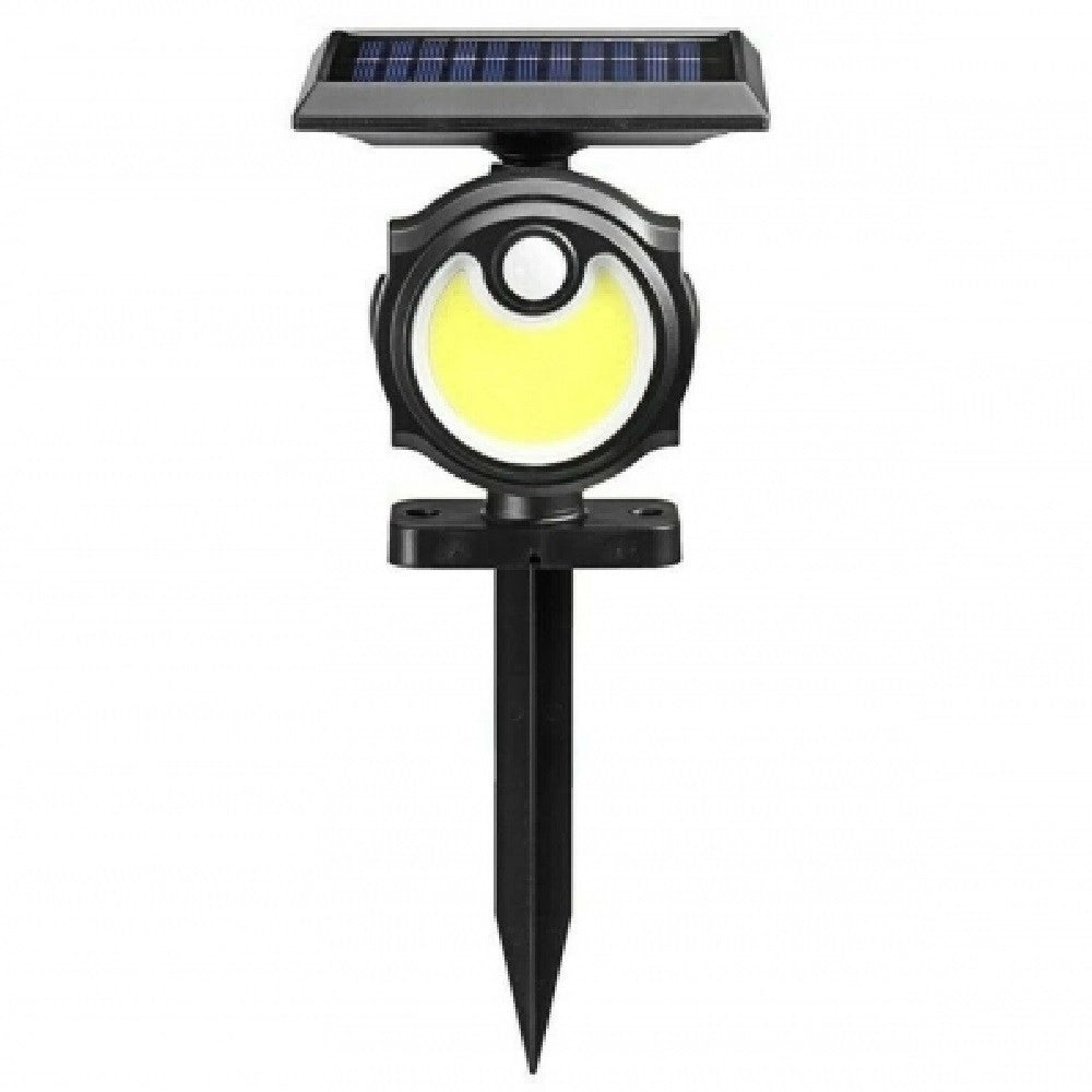 Trade Shop - Picchetto Giardino Energia Solare 56 Cob Led Luce Fredda Sensore Movimento B0391 -