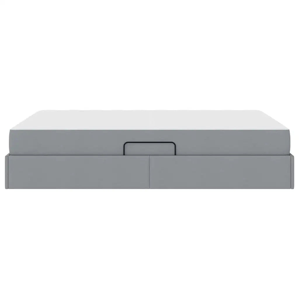 Letto con contenitore e materasso Grigio chiaro 140 x 190 cm 3399658