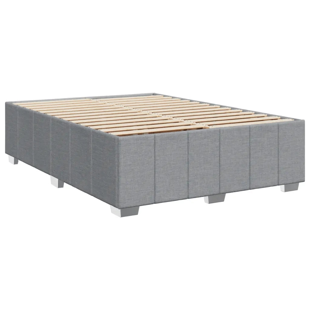 Giroletto a Molle con Materasso Grigio Chiaro 140x200cm Tessuto