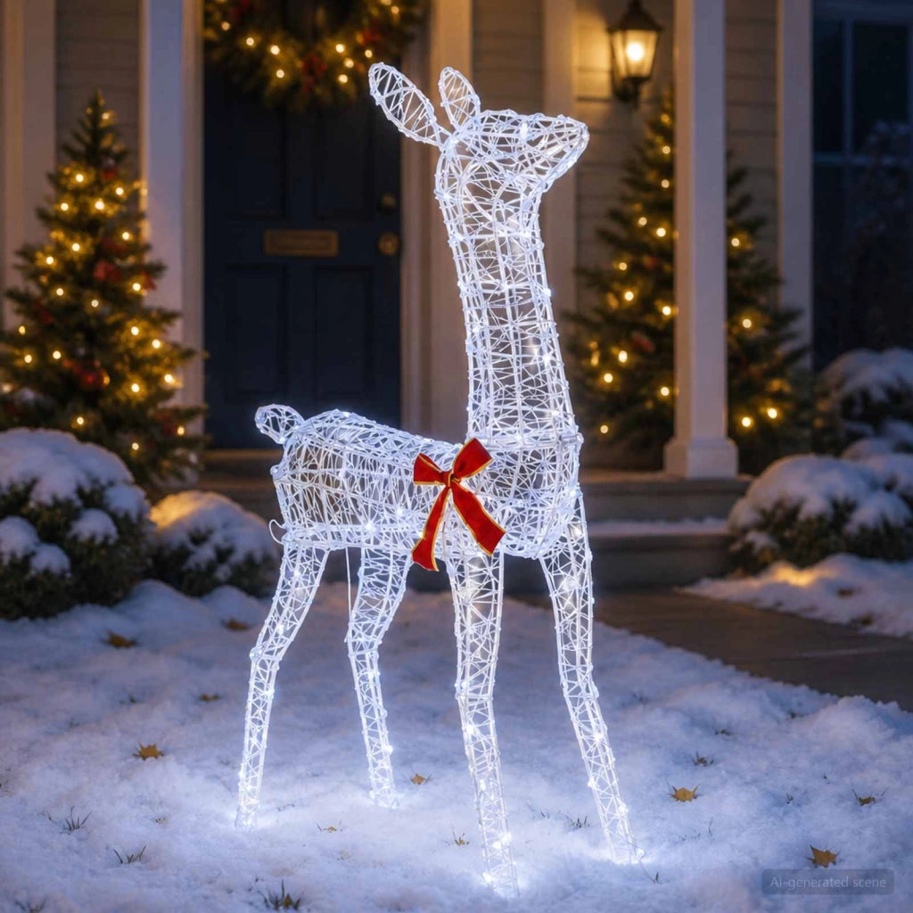 Renna di Natale 3D LOVIISA 110 LED Bianco freddo 42049642