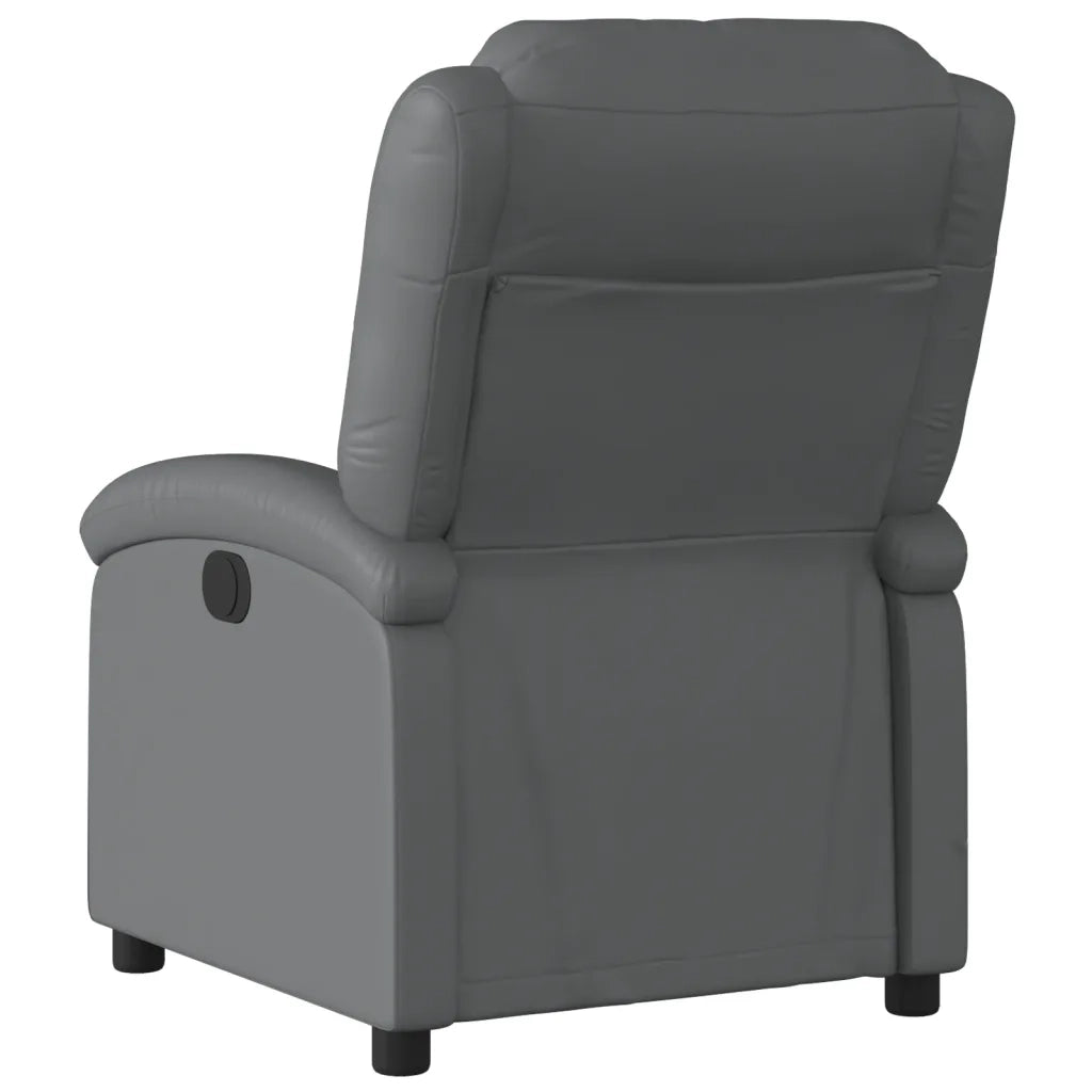 Poltrona Massaggiante Elettrica Reclinabile Grigio Similpelle 3204222