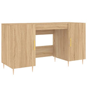Scrivania tavolo postazione di lavoro mobile per computer studio rovere Sonoma 140 x 50 x 75 cm legno ingegnerizzato marrone 02_0023652