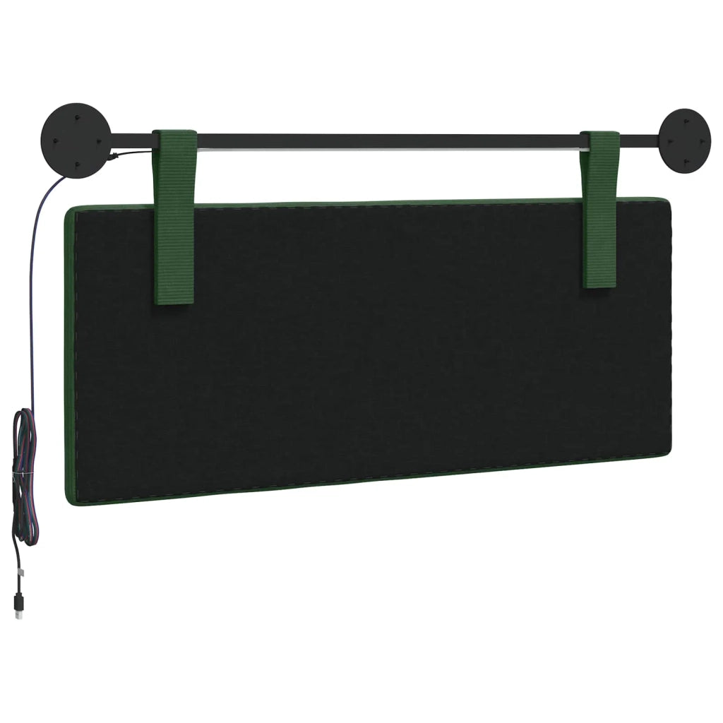 Testiera sospesa Con luce LED Verde Giungla Tessuto in Cords