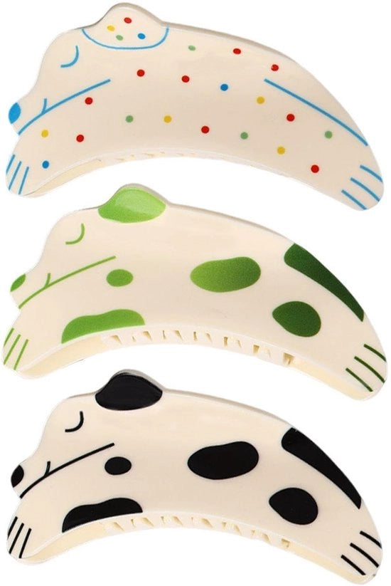 Spille per bambini cartoon - 3 pezzi - Acrilico - Leggero - Duraturo - Disegno carino - Accessori per capelli