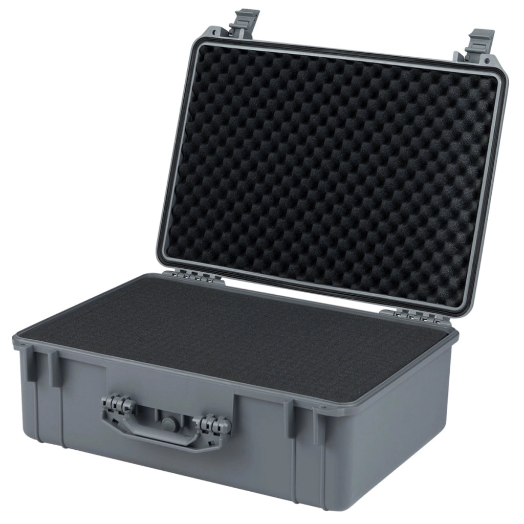 Custodia dura impermeabile portatile per apparecchi elettronici, Scatola asciutta con involucro duro 56x44x22cm Grigio-Deposito utensili Tool