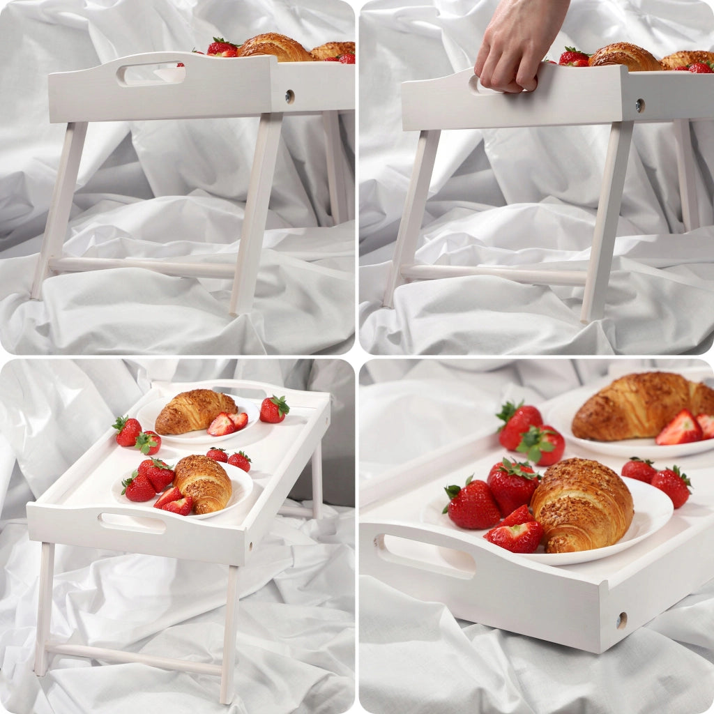 Tavolino da colazione pieghevole in legno KADAX per laptop da letto, vassoio regalo