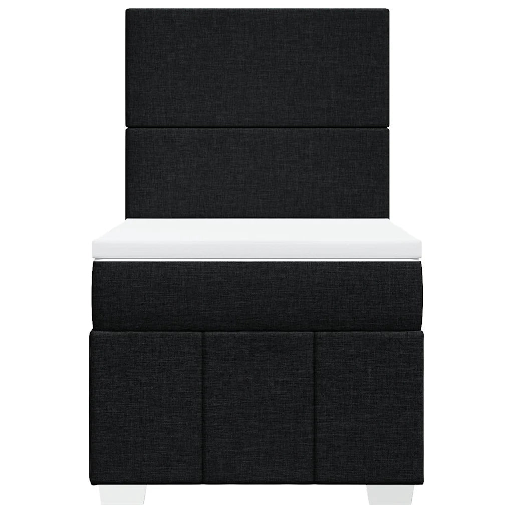 Giroletto a Molle con Materasso Nero 80x200 cm inTessuto