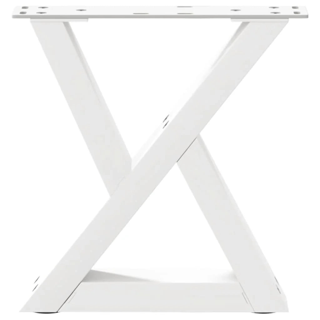 Set di 2 gambe regolabili per tavolino da caffè 30 x 30 cm design estetico moderno acciaio bianco 02_0056963
