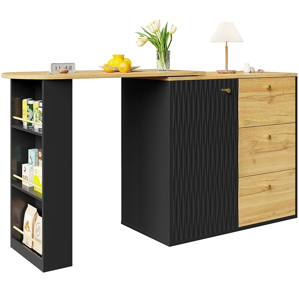 Tavolo Bar Estendibile - Xylo - 138-204??39??104 cm - Finitura Grana Legno
