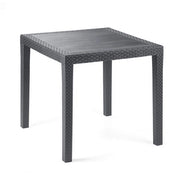 Tavolo in rattan King antracite 79x79x72h cm