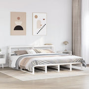 Giroletto con Testiera Bianco 180x200 cm Massello Pino