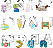 Set di forme per biscotti in acciaio inox da 12 pezzi per biscotti e fondant - Forme per biscotti - Accessori per la cucina - Utensili da forno in acciaio inox - Set di forme per biscotti da 12 pezzi