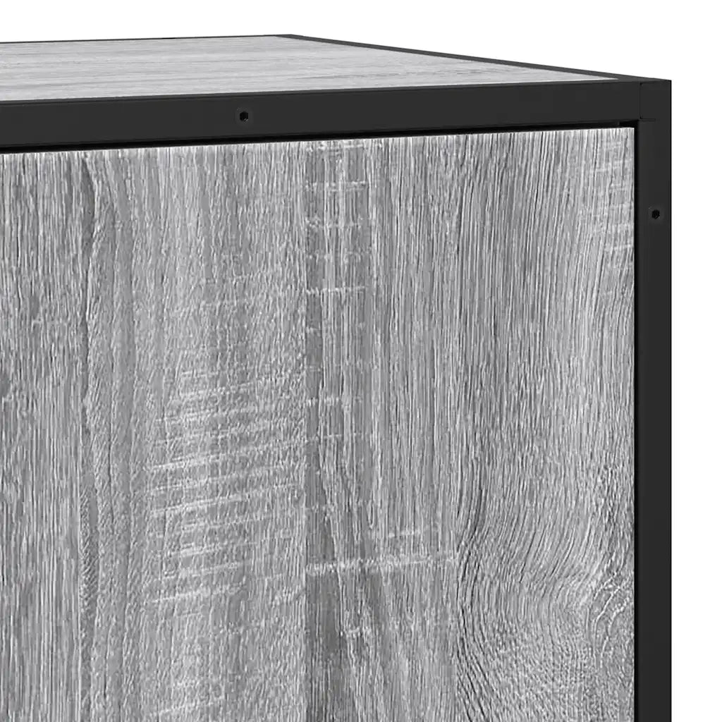 Credenza Grigio Sonoma 35,5x35x76 cm in Truciolato e Metallo 848942