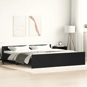 vidaXL Struttura letto senza materasso in rovere nero 180x200 cm in legno composito