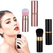 Set di pennelli per trucco con guaina espandibile, composto da 2 pennelli per trucco da viaggio, pennello per fondotinta Kabuki, pennello per fondotinta con guaina espandibile, adatto per fondotinta liquida, correttore e pennello per blush per donne.