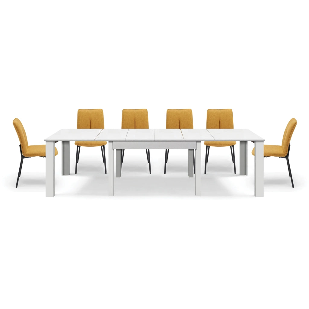 Tavolo allungabile da pranzo 160x90 fino a 320 cm Bianco modello BRIO MADE IN ITALY design moderno ideale per cucina, soggiorno e sala da pranzo