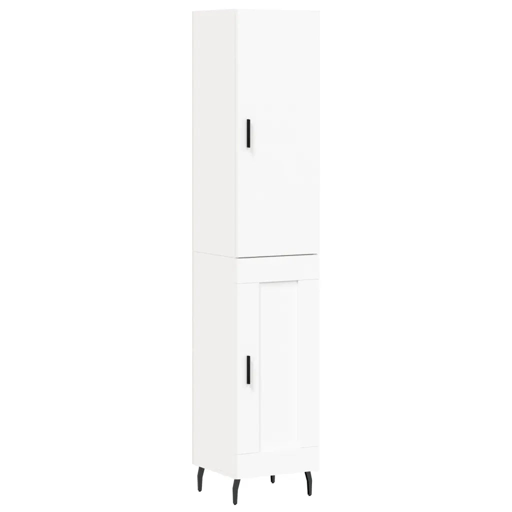 Credenza | Madia | Buffet da pranzo | Armadio da pranzo Bianca 34,5x34x180 cm in Legno Multistrato