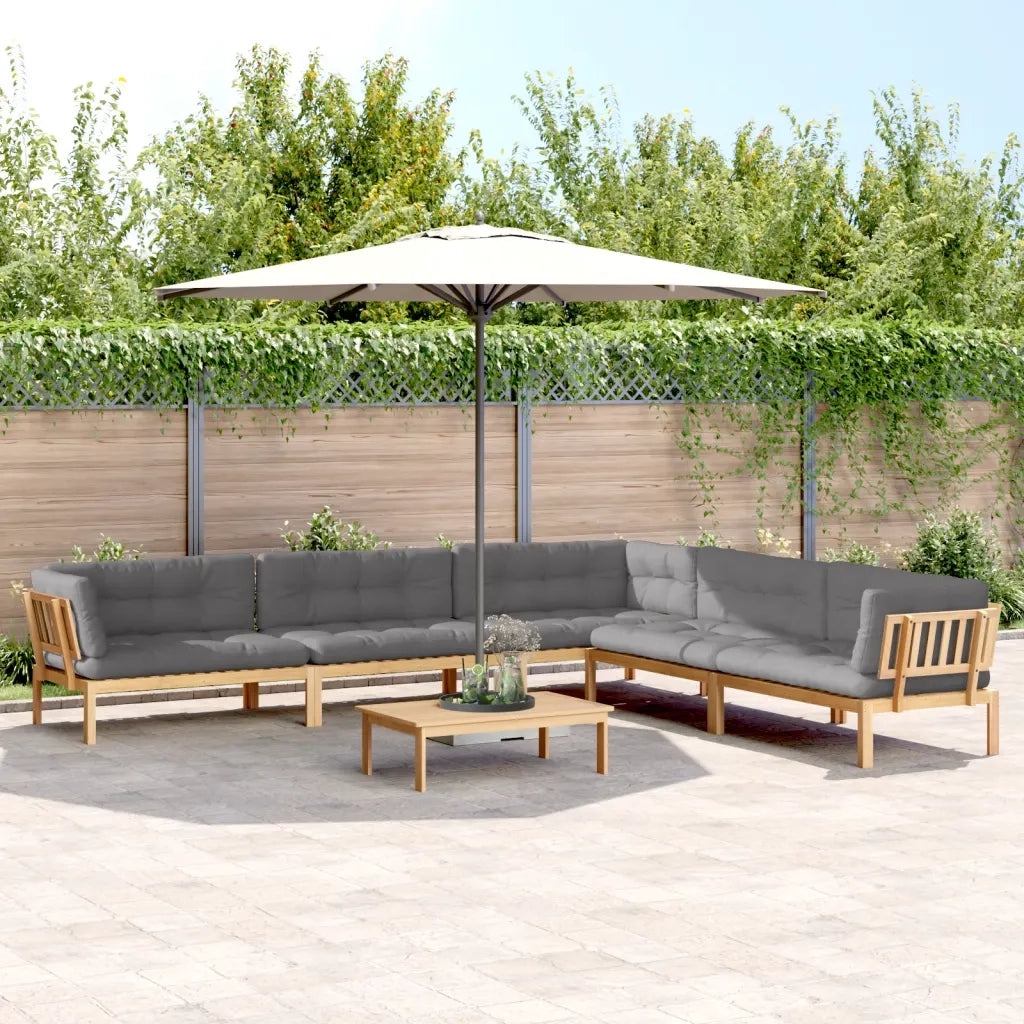 Set Divano Pallet da Giardino 6 pz con Cuscini Massello Acacia 3209416