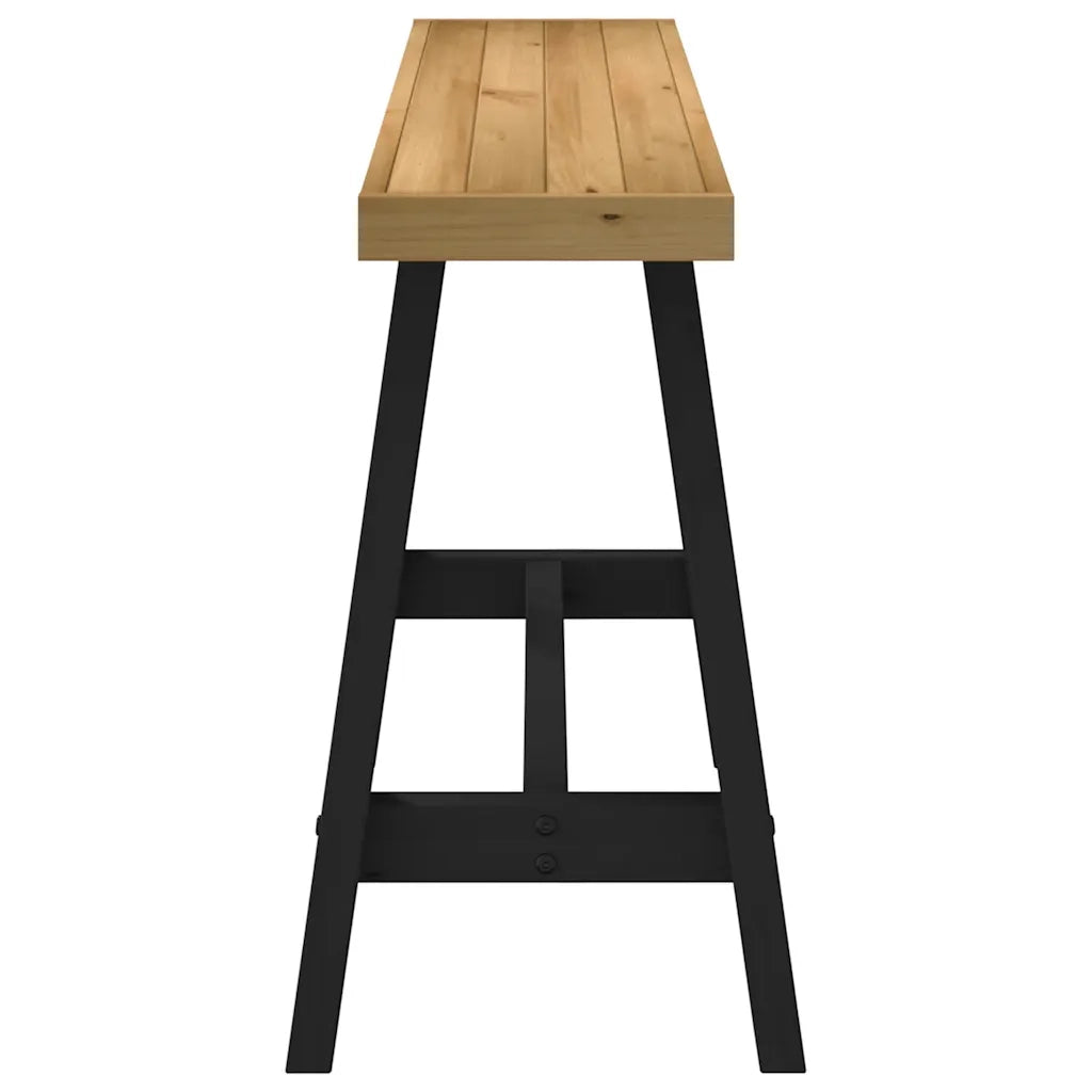Tavolo Consolle NOAIN Gambe Forma A 120x30x75 cm Legno Massello 4100036