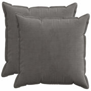 Federa 2 pz HOUTEN Grigio Scuro 80 x 80 cm corduroy 921641